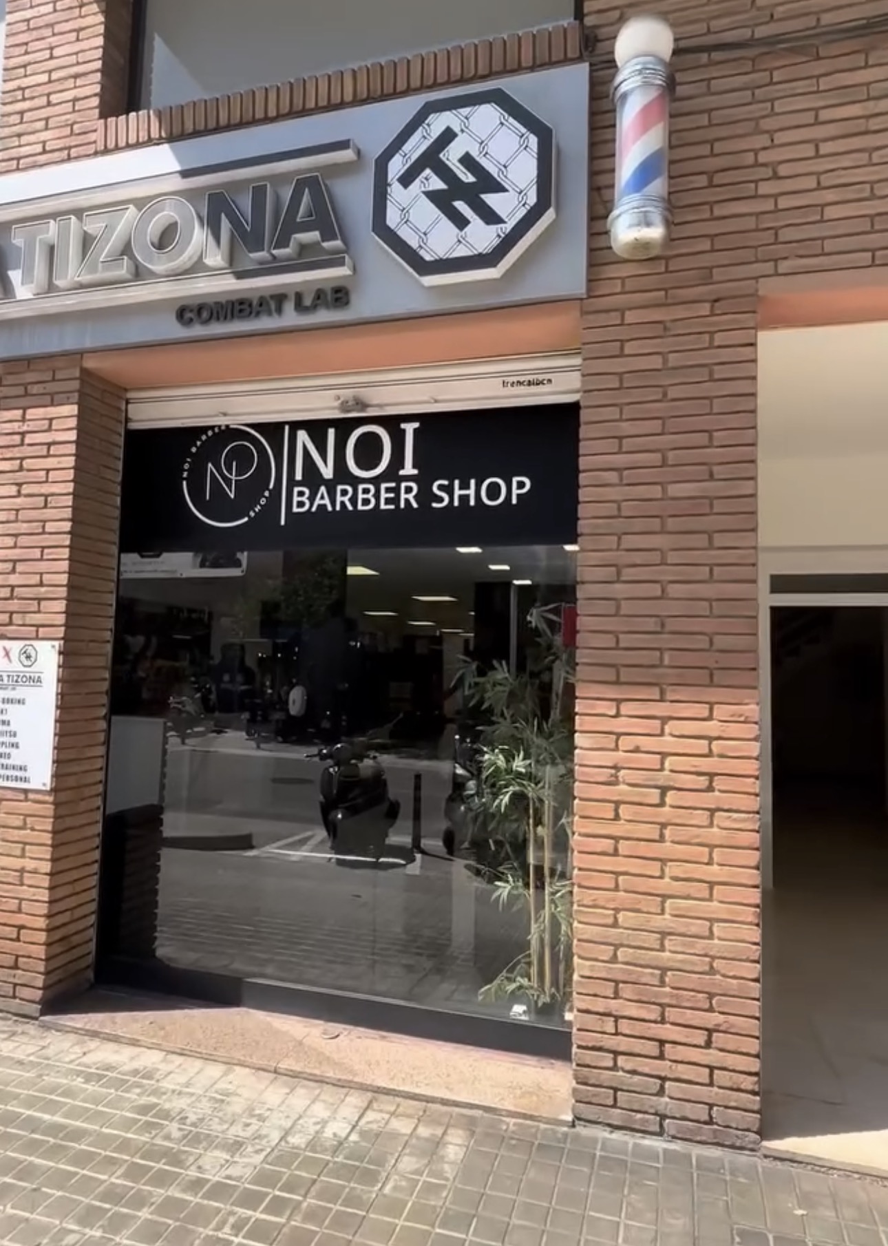 Fachada de Noi Barber Shop en Tizona Fight Club, Castelldefels